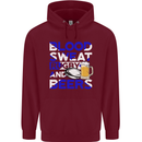 Scotland Blood Sweat & Beers Rugby Scottish Mens 80% Cotton Hoodie Maroon