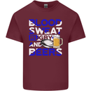 Scotland Blood Sweat & Beers Rugby Scottish Mens Cotton T-Shirt Tee Top Maroon