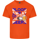 Scotland Blood Sweat & Beers Rugby Scottish Mens Cotton T-Shirt Tee Top Orange