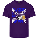 Scotland Blood Sweat & Beers Rugby Scottish Mens Cotton T-Shirt Tee Top Purple