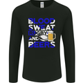 Scotland Blood Sweat & Beers Rugby Scottish Mens Long Sleeve T-Shirt Black