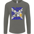 Scotland Blood Sweat & Beers Rugby Scottish Mens Long Sleeve T-Shirt Charcoal