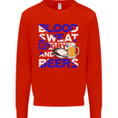 Scotland Blood Sweat & Beers Rugby Scottish Mens Sweatshirt Jumper Bright Red