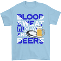 Scotland Blood Sweat & Beers Rugby Scottish Mens T-Shirt Cotton Gildan Light Blue
