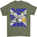 Scotland Blood Sweat & Beers Rugby Scottish Mens T-Shirt Cotton Gildan Military Green