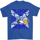 Scotland Blood Sweat & Beers Rugby Scottish Mens T-Shirt Cotton Gildan Royal Blue