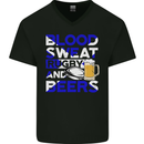 Scotland Blood Sweat & Beers Rugby Scottish Mens V-Neck Cotton T-Shirt Black