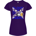 Scotland Blood Sweat & Beers Rugby Scottish Womens Petite Cut T-Shirt Purple
