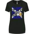Scotland Blood Sweat & Beers Rugby Scottish Womens Wider Cut T-Shirt Black