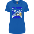 Scotland Blood Sweat & Beers Rugby Scottish Womens Wider Cut T-Shirt Royal Blue
