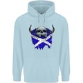 Scotland Flag Skull Scottish Biker Gothic Childrens Kids Hoodie Light Blue