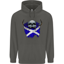 Scotland Flag Skull Scottish Biker Gothic Childrens Kids Hoodie Storm Grey
