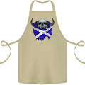Scotland Flag Skull Scottish Biker Gothic Cotton Apron 100% Organic Khaki