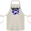 Scotland Flag Skull Scottish Biker Gothic Cotton Apron 100% Organic Natural