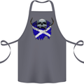 Scotland Flag Skull Scottish Biker Gothic Cotton Apron 100% Organic Steel