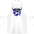 Scotland Flag Skull Scottish Biker Gothic Cotton Apron 100% Organic White