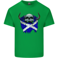 Scotland Flag Skull Scottish Biker Gothic Mens Cotton T-Shirt Tee Top Irish Green