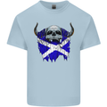 Scotland Flag Skull Scottish Biker Gothic Mens Cotton T-Shirt Tee Top Light Blue
