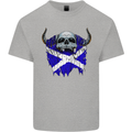 Scotland Flag Skull Scottish Biker Gothic Mens Cotton T-Shirt Tee Top Sports Grey