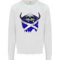 Scotland Flag Skull Scottish Biker Gothic Mens Sweatshirt Jumper White