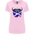 Scotland Flag Skull Scottish Biker Gothic Womens Wider Cut T-Shirt Light Pink