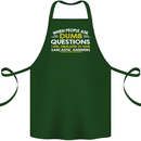 Scotland Funny Scottish SCI-FI Text Cotton Apron 100% Organic Forest Green