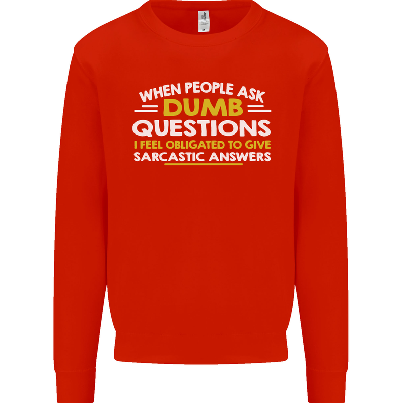 Scotland Funny Scottish SCI-FI Text Kids Sweatshirt Jumper Bright Red