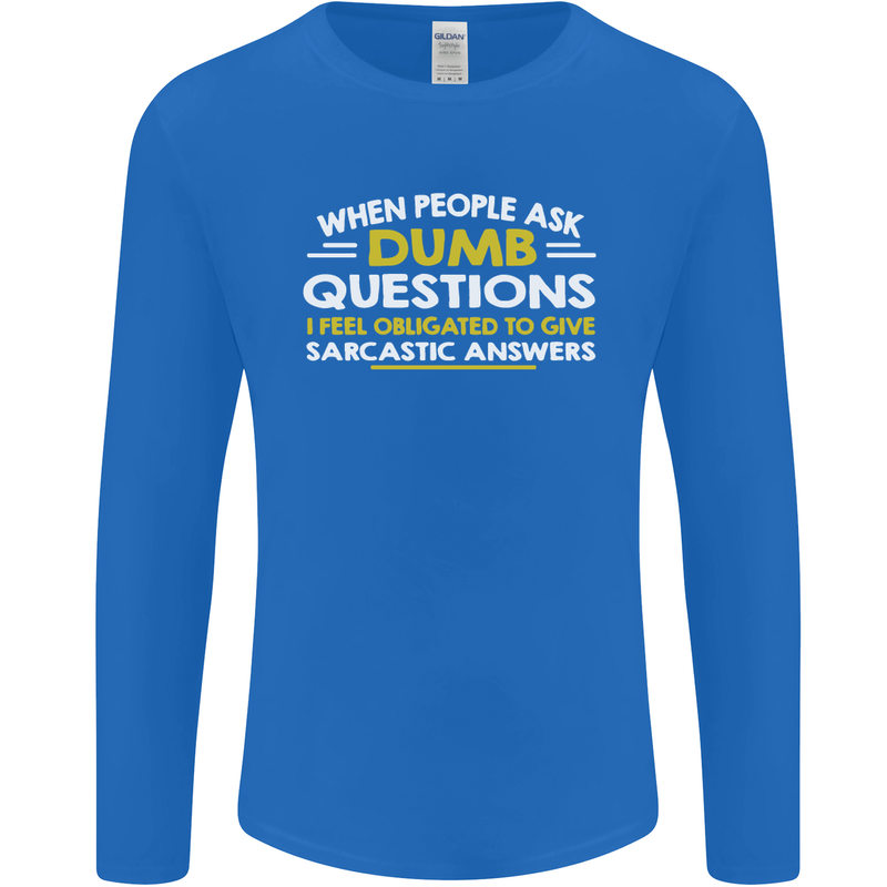 Scotland Funny Scottish SCI-FI Text Mens Long Sleeve T-Shirt Royal Blue