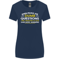 Scotland Funny Scottish SCI-FI Text Womens Wider Cut T-Shirt Navy Blue
