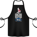Scotland My Roots Are Scottish Cotton Apron 100% Organic Black