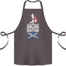 Scotland My Roots Are Scottish Cotton Apron 100% Organic Dark Grey