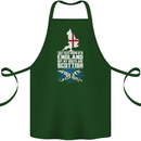 Scotland My Roots Are Scottish Cotton Apron 100% Organic Forest Green