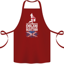 Scotland My Roots Are Scottish Cotton Apron 100% Organic Maroon