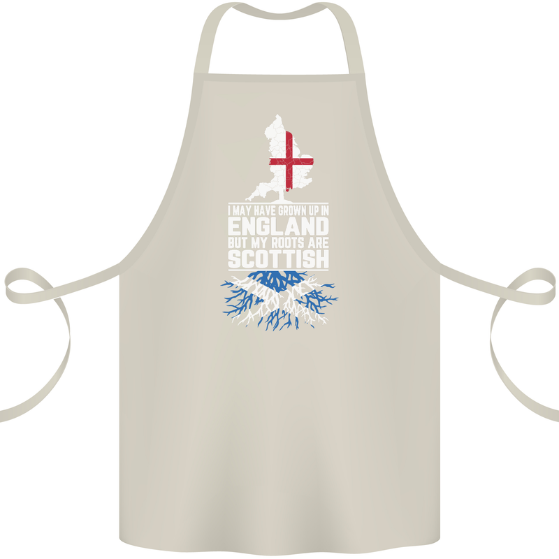 Scotland My Roots Are Scottish Cotton Apron 100% Organic Natural