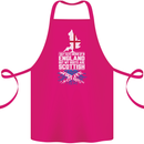 Scotland My Roots Are Scottish Cotton Apron 100% Organic Pink