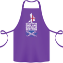 Scotland My Roots Are Scottish Cotton Apron 100% Organic Purple