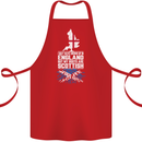 Scotland My Roots Are Scottish Cotton Apron 100% Organic Red