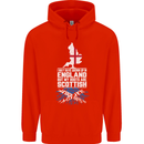 Scotland My Roots Are Scottish Mens 80% Cotton Hoodie Bright Red