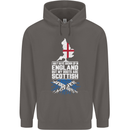 Scotland My Roots Are Scottish Mens 80% Cotton Hoodie Charcoal