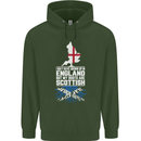 Scotland My Roots Are Scottish Mens 80% Cotton Hoodie Forest Green