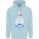 Scotland My Roots Are Scottish Mens 80% Cotton Hoodie Light Blue