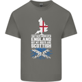 Scotland My Roots Are Scottish Mens Cotton T-Shirt Tee Top Charcoal