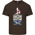 Scotland My Roots Are Scottish Mens Cotton T-Shirt Tee Top Dark Chocolate