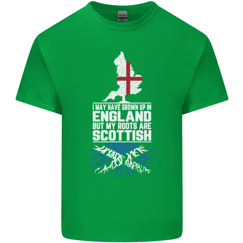 Scotland My Roots Are Scottish Mens Cotton T-Shirt Tee Top Irish Green