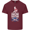 Scotland My Roots Are Scottish Mens Cotton T-Shirt Tee Top Maroon