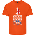 Scotland My Roots Are Scottish Mens Cotton T-Shirt Tee Top Orange