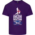Scotland My Roots Are Scottish Mens Cotton T-Shirt Tee Top Purple