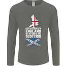 Scotland My Roots Are Scottish Mens Long Sleeve T-Shirt Charcoal