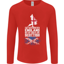 Scotland My Roots Are Scottish Mens Long Sleeve T-Shirt Red