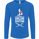 Scotland My Roots Are Scottish Mens Long Sleeve T-Shirt Royal Blue